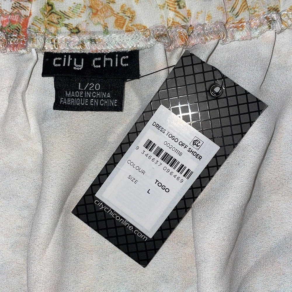City Chic Togo Off the Shoulder Midi Dress SZ 20 NWT - Picture 4 of 6